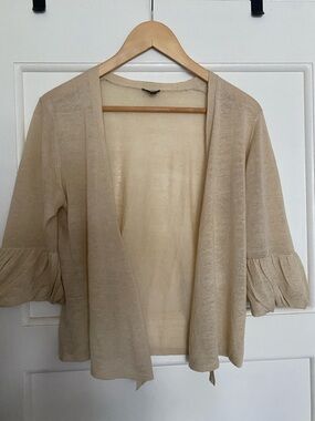 Premise linen/silk waterfall cardigan